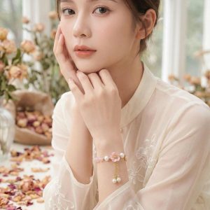 vòng tay đá thạch anh hồng 5