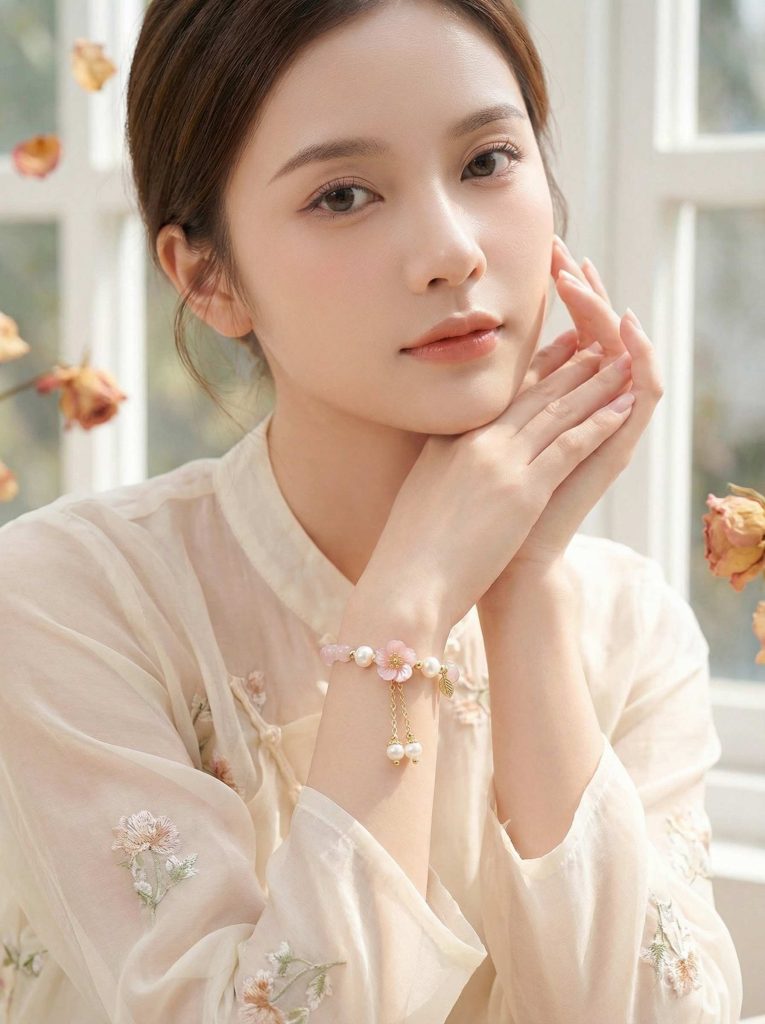 vòng tay đá thạch anh hồng 6